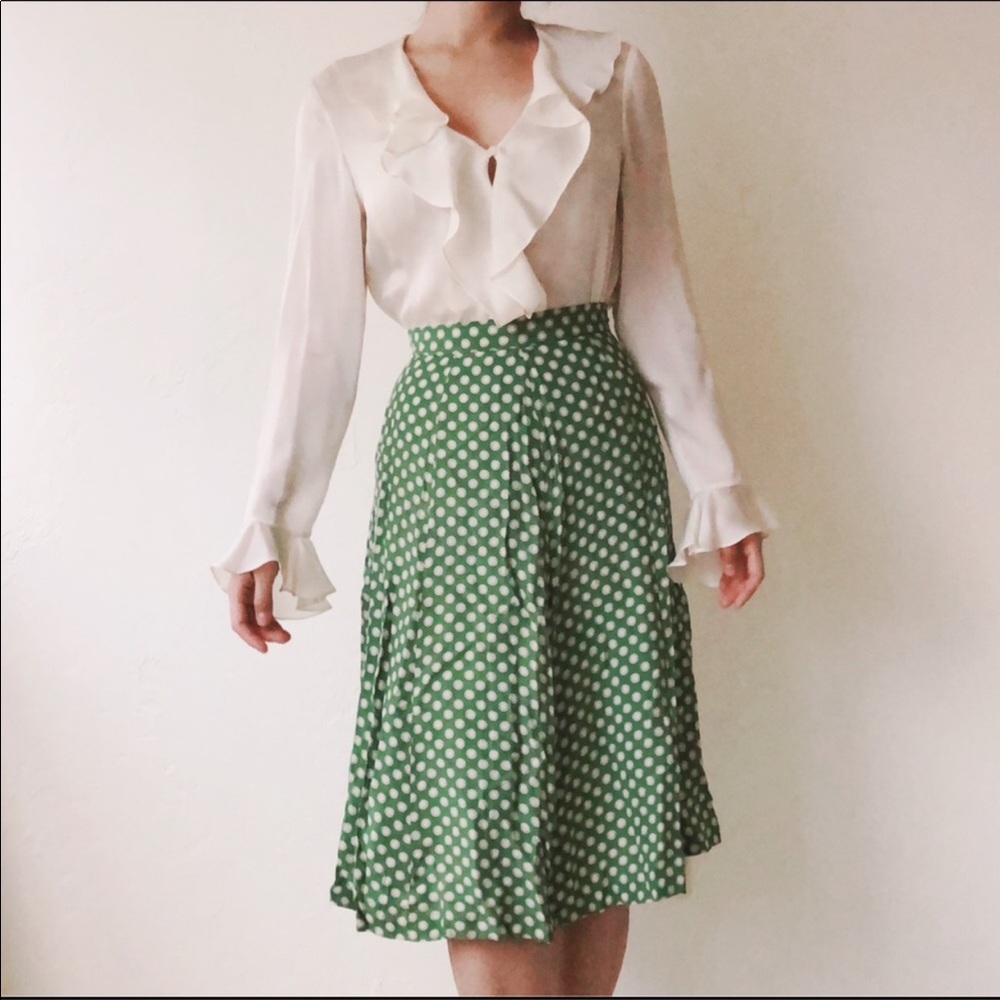 Vintage High-waisted Mid-length Flare Skirt✨
